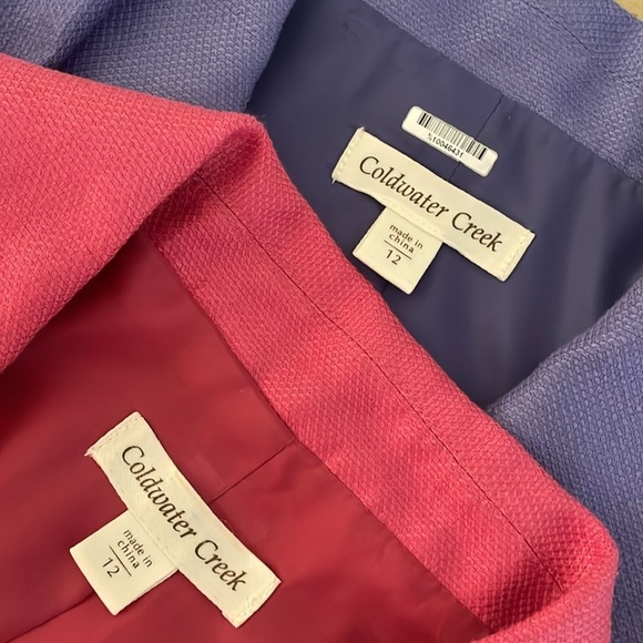 Coldwater Creek Linen Blazer Bundle Lot  – Pink & Purple – Size 12 - Picture 11 of 12